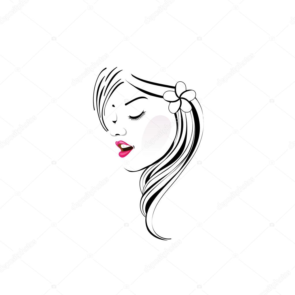 1023x1023 Pretty Lady Stock Vector Sanayamirza
