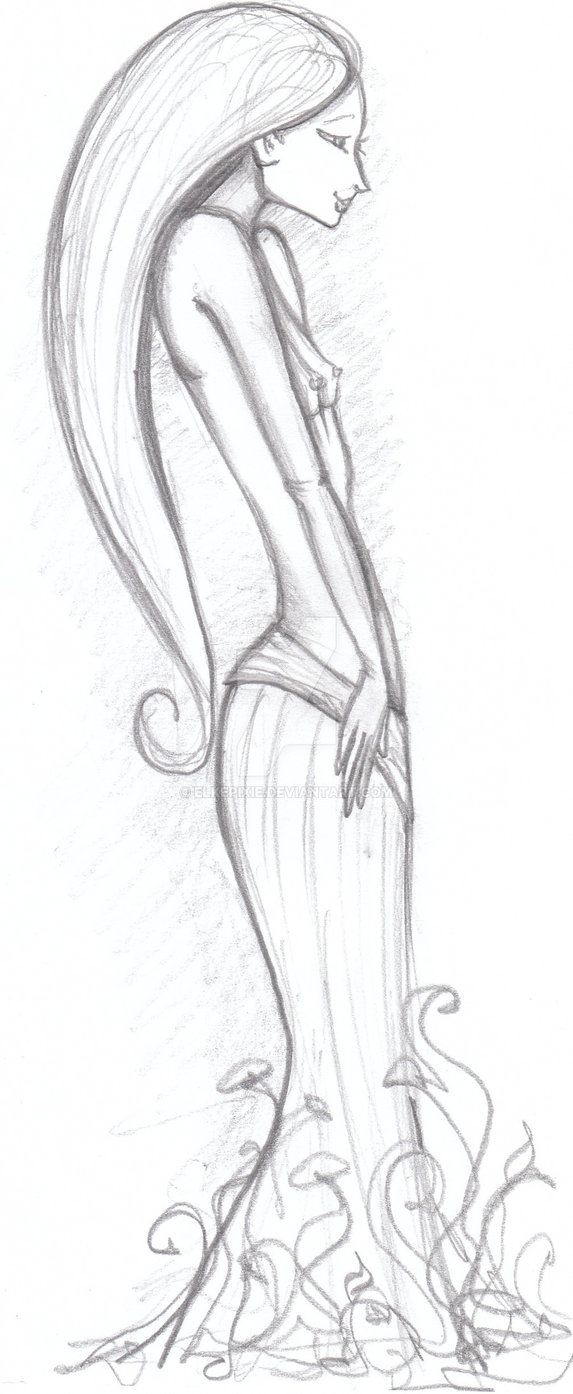 573x1394 Pretty Lady In The Garden By Elkepixie