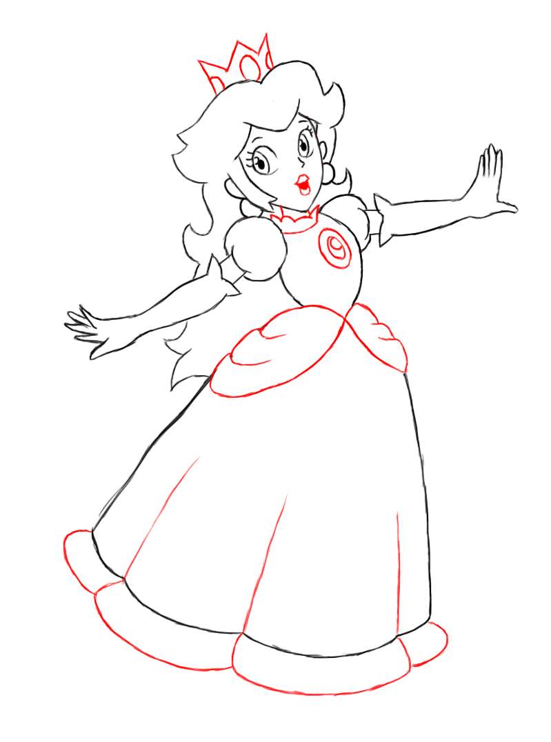 799x1076 How To Draw Princess Peach