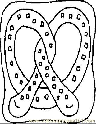 309x400 Pretzel Coloring Page