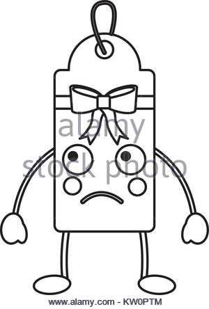 300x444 Gift Or Price Tag Sad Emoji Icon Image Vector Illustration Design