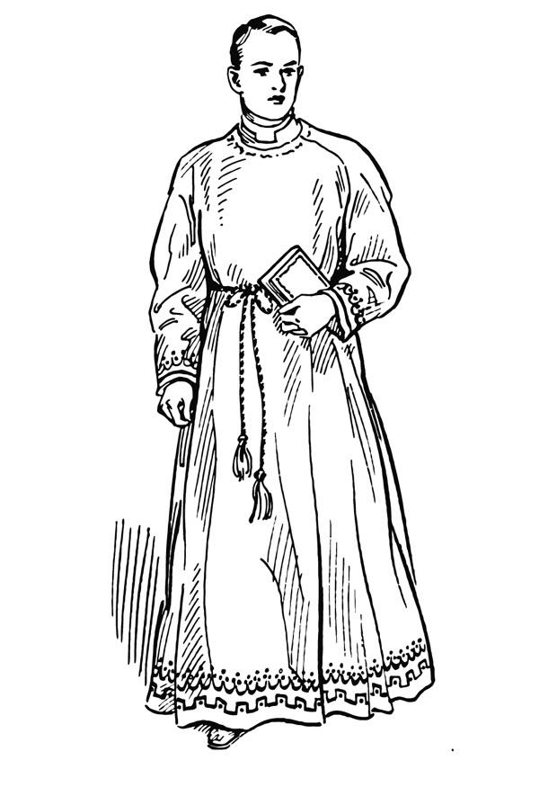 620x875 Coloring Page Priest