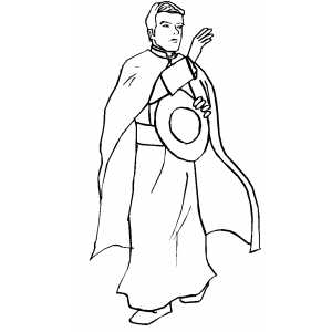 300x300 Priest Coloring Page