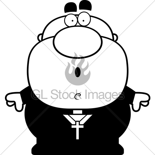 500x500 Surprised Cartoon Priest Gl Stock Images