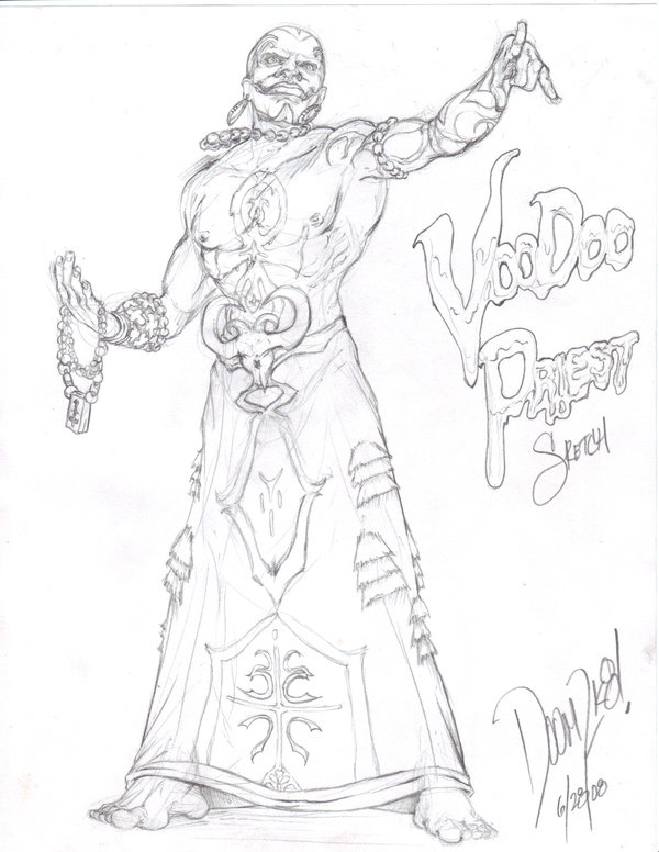 600x776 Voodoo Priest Sketch By Doomsmith