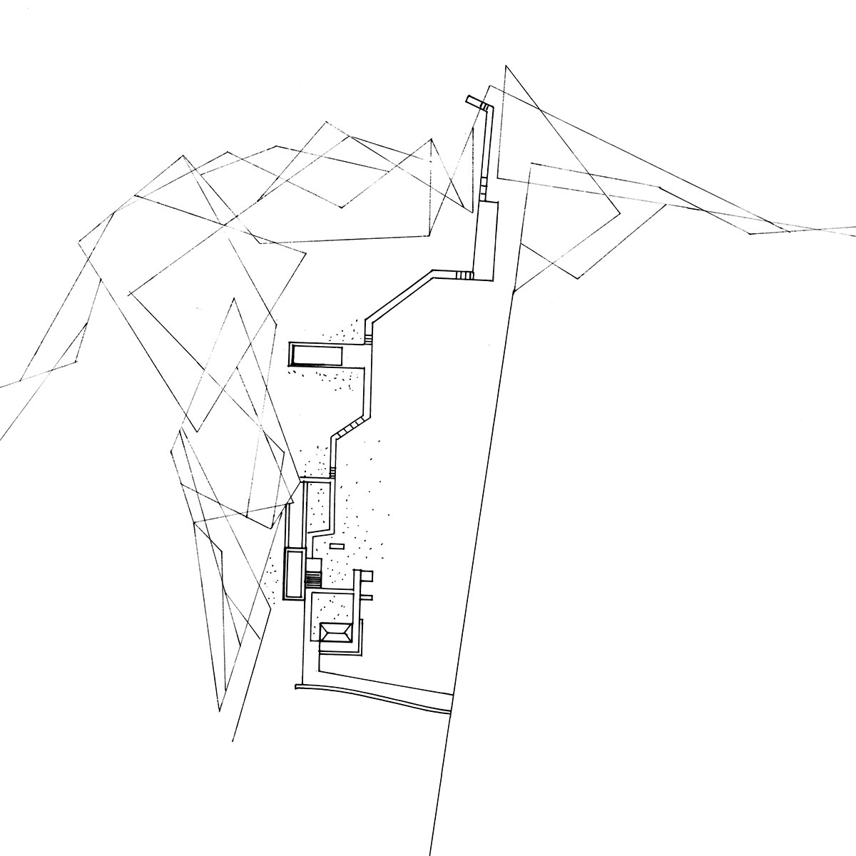 1200x1200 Primitive Hut 07 Architectural Drawing