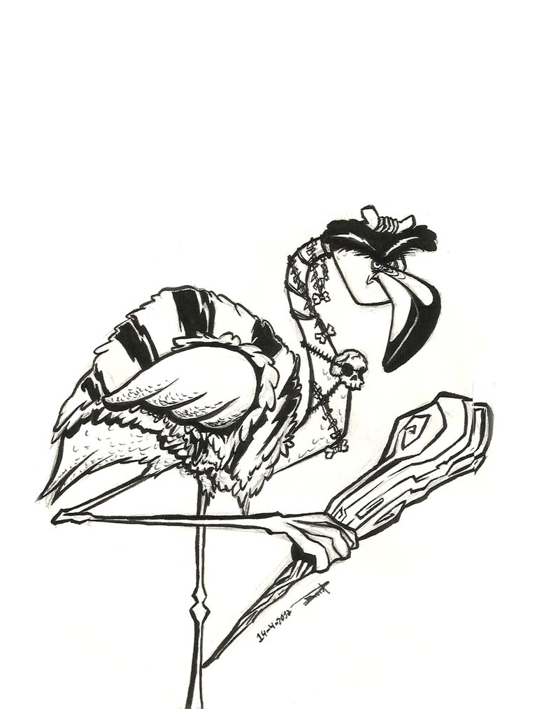 788x1014 Primitive Flamingo By Daaspleno