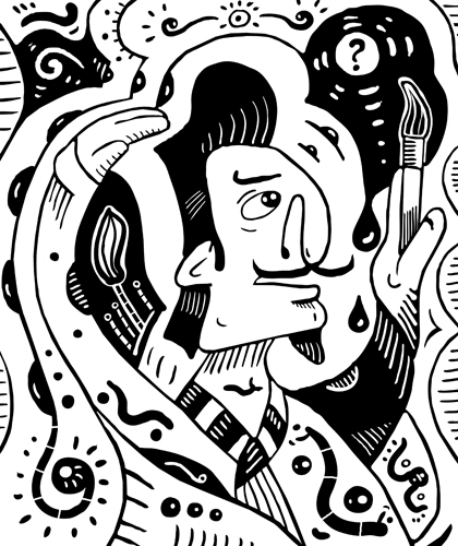 420x500 Surreal Painter Different Art Automatic Drawing