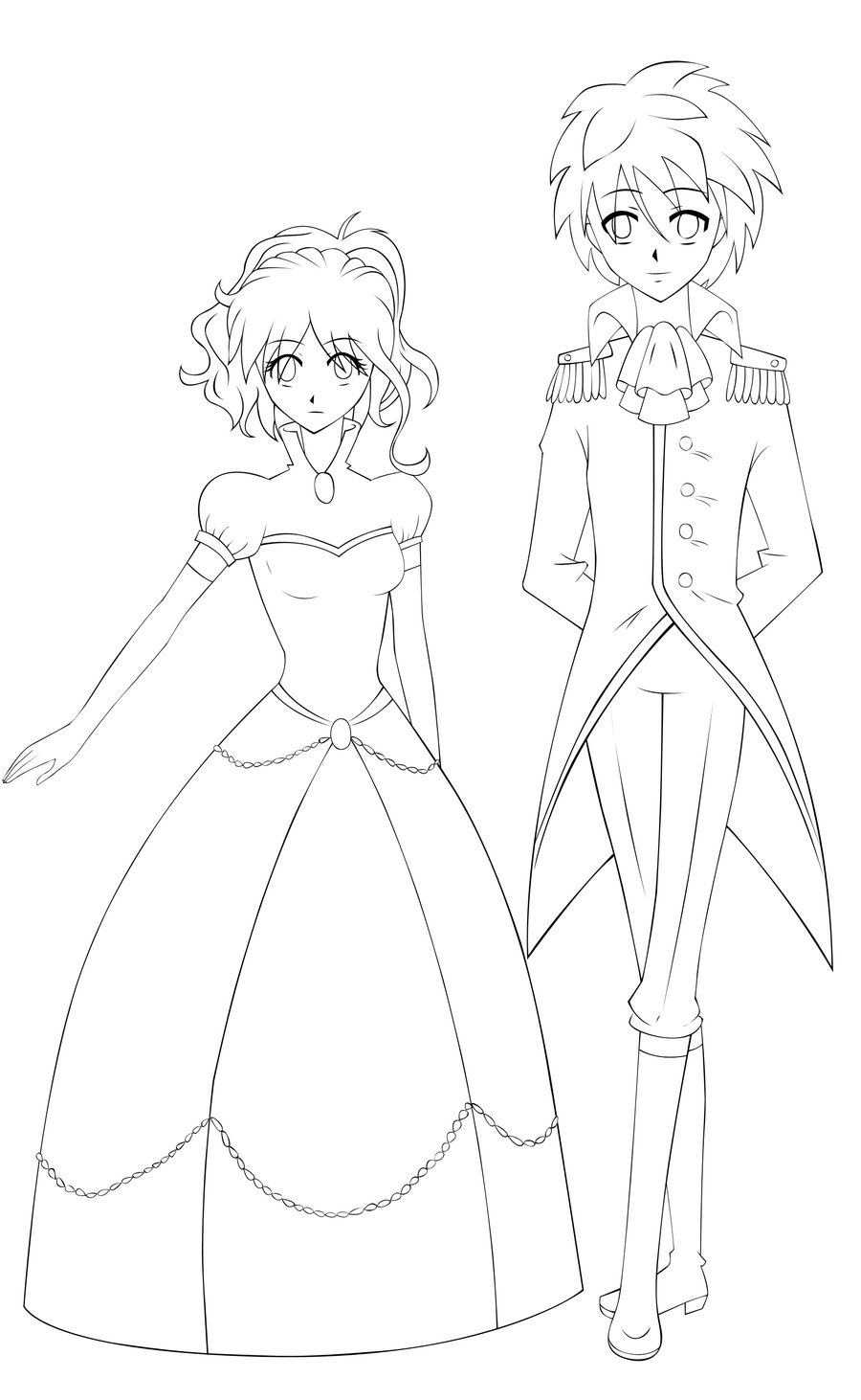 900x1462 Prince And Princess Drawing