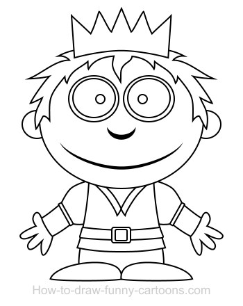 350x440 Drawing A Prince Cartoon