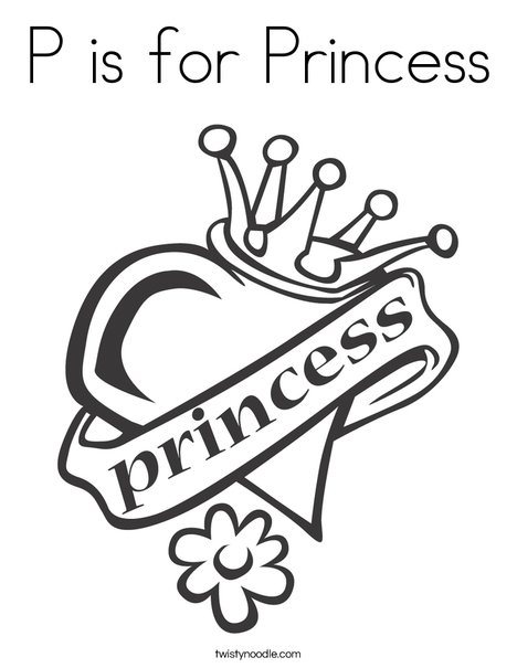 468x605 P Is For Princess Coloring Page