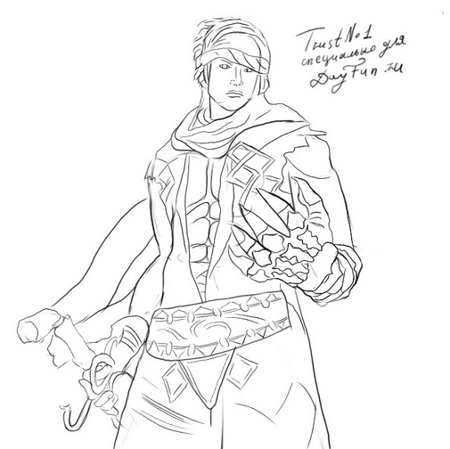 505x504 How To Draw Prince Of Persia Step By Step