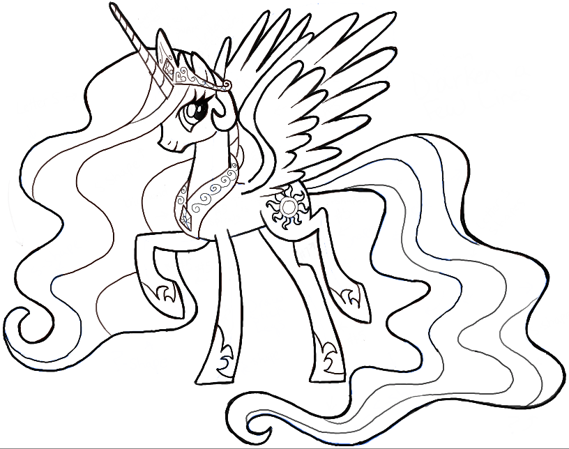 816x644 How To Draw Princess Celestia From My Little Pony Friendship Is