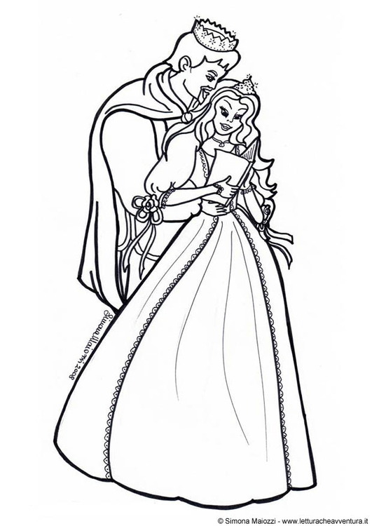 531x750 Coloring Page Prince And Princess