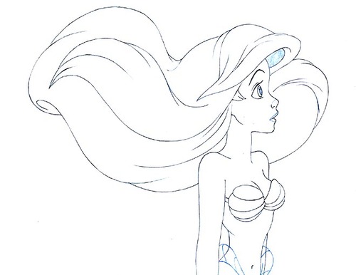 500x386 Princess Ariel Drawing Princess Ariel Drawing Step By Step