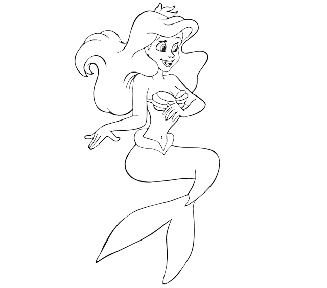 640x564 Colour Drawing Free Wallpaper Disney Princess Ariel Coloring