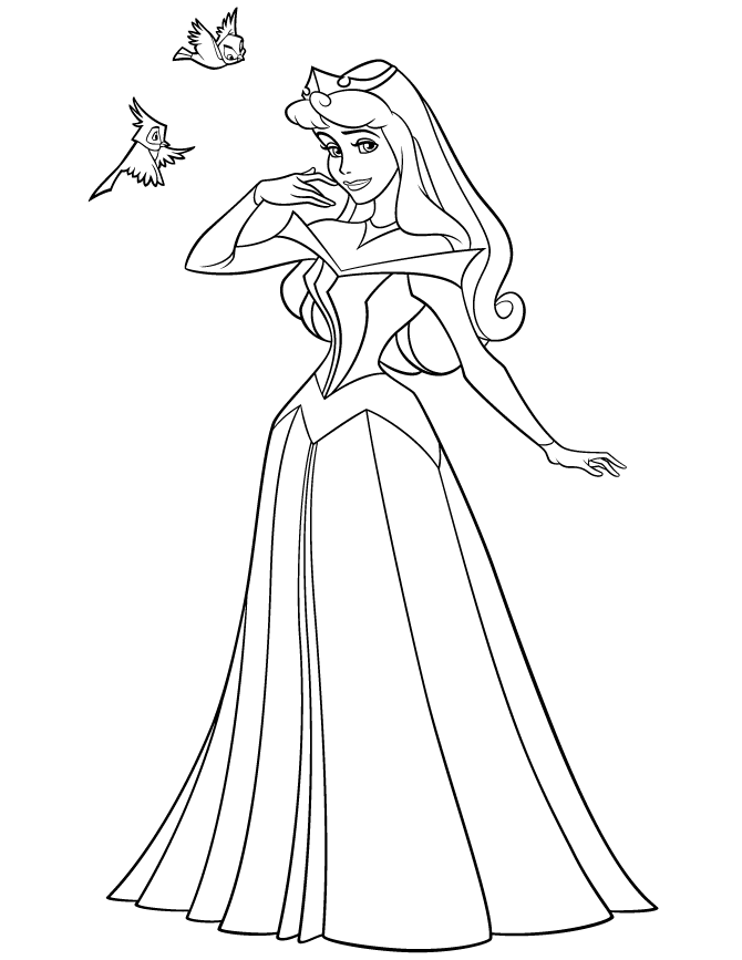 670x867 Sleeping Beauty Princess Aurora Coloring Page H Amp M Coloring Pages