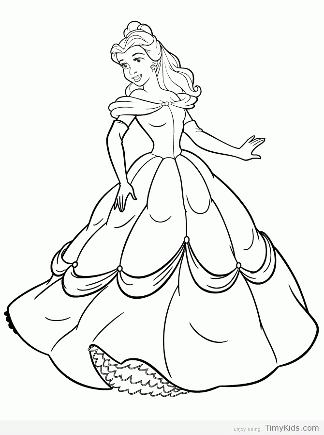670x897 Disney Princess Belle Coloring Pages Preschool In Humorous Draw