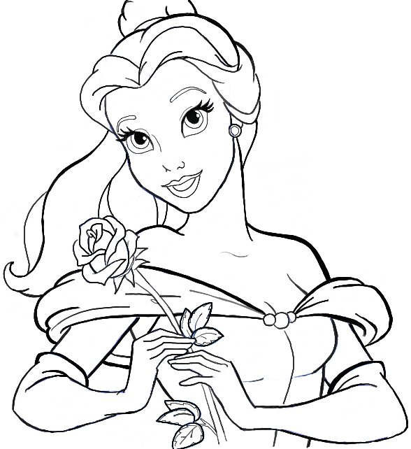 588x642 How To Draw Belle From Beauty And The Beast Step By Step Tutorial