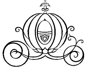 351x275 Cinderella Carriage Black And White Clipart