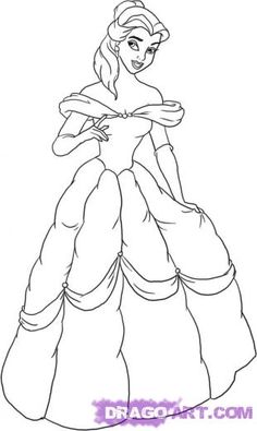 236x395 How To Draw Belle From Beauty And The Beast Step By Step Tutorial