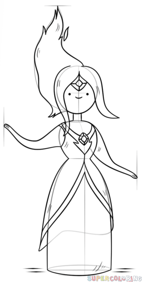 291x575 How To Draw Flame Princess Step By Step Drawing Tutorials