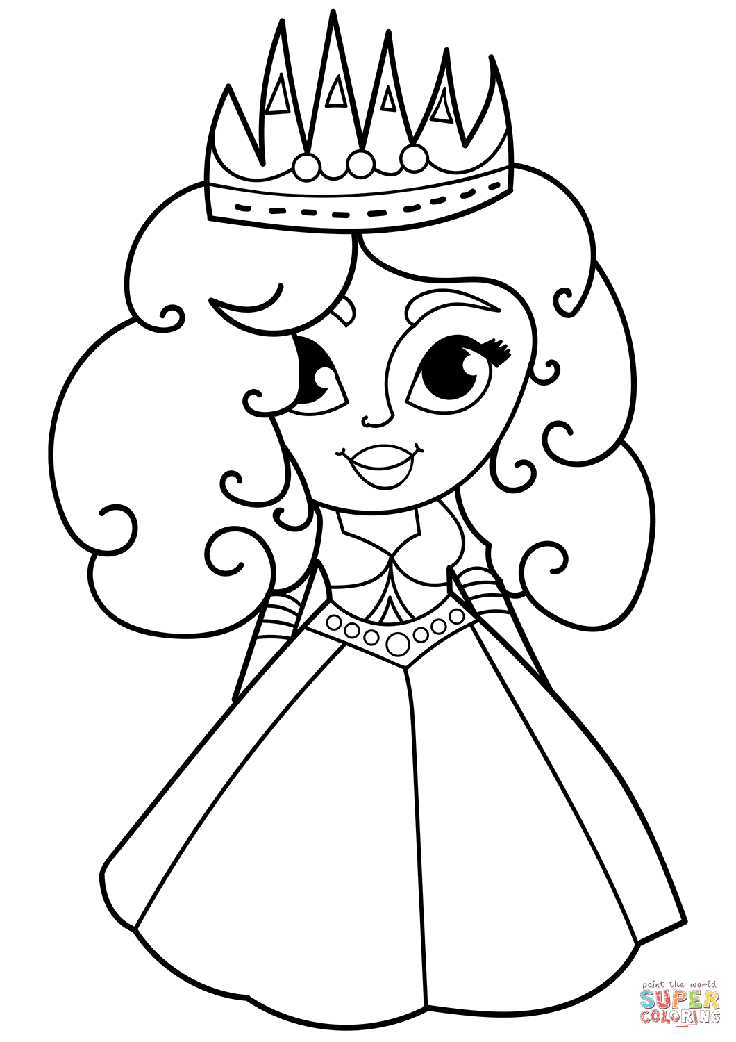 1060x1500 Cartoon Princess Coloring Page Free Printable Coloring Pages
