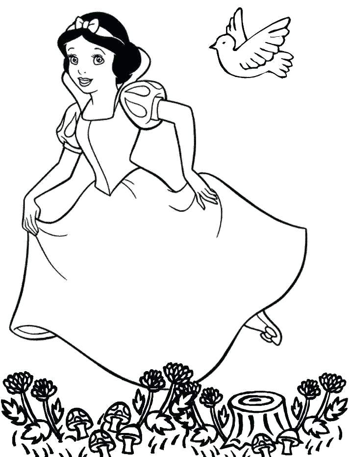 718x931 Coloring Book Cartoon Characters Together With Snow White Coloring