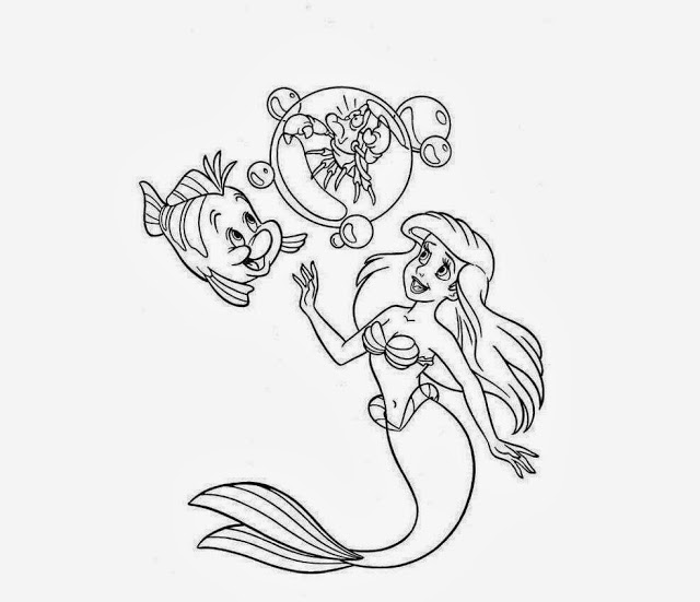 640x551 Colour Drawing Free Wallpaper Disney Princess Ariel Coloring