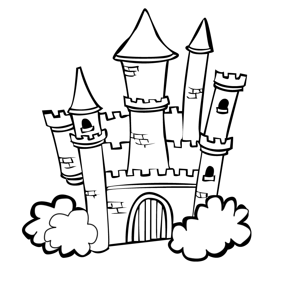 1000x1000 Free Printable Princess Castle Coloring Pages