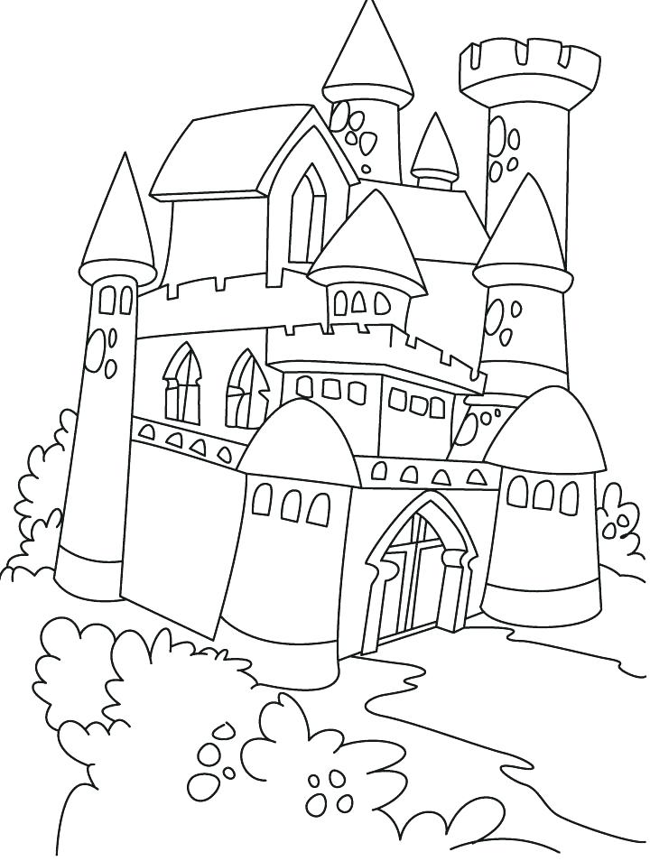 720x954 Coloring Page Castle Haunted Castle In Coloring Page Coloring Page