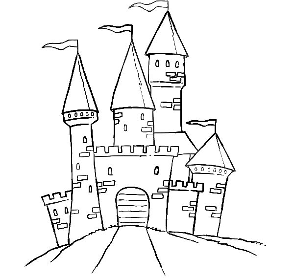 600x569 Coloring Pages Of A Castle