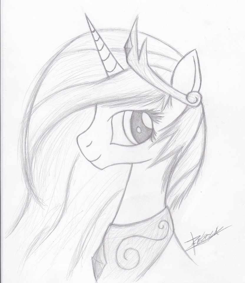 832x960 Princess Celestia Portrait By Xeirla