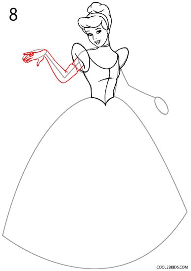 386x549 How To Draw Cinderella (Step By Step Pictures) Cool2bkids