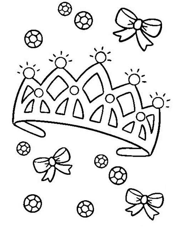 600x790 Diamond On Princess Crown Coloring Page