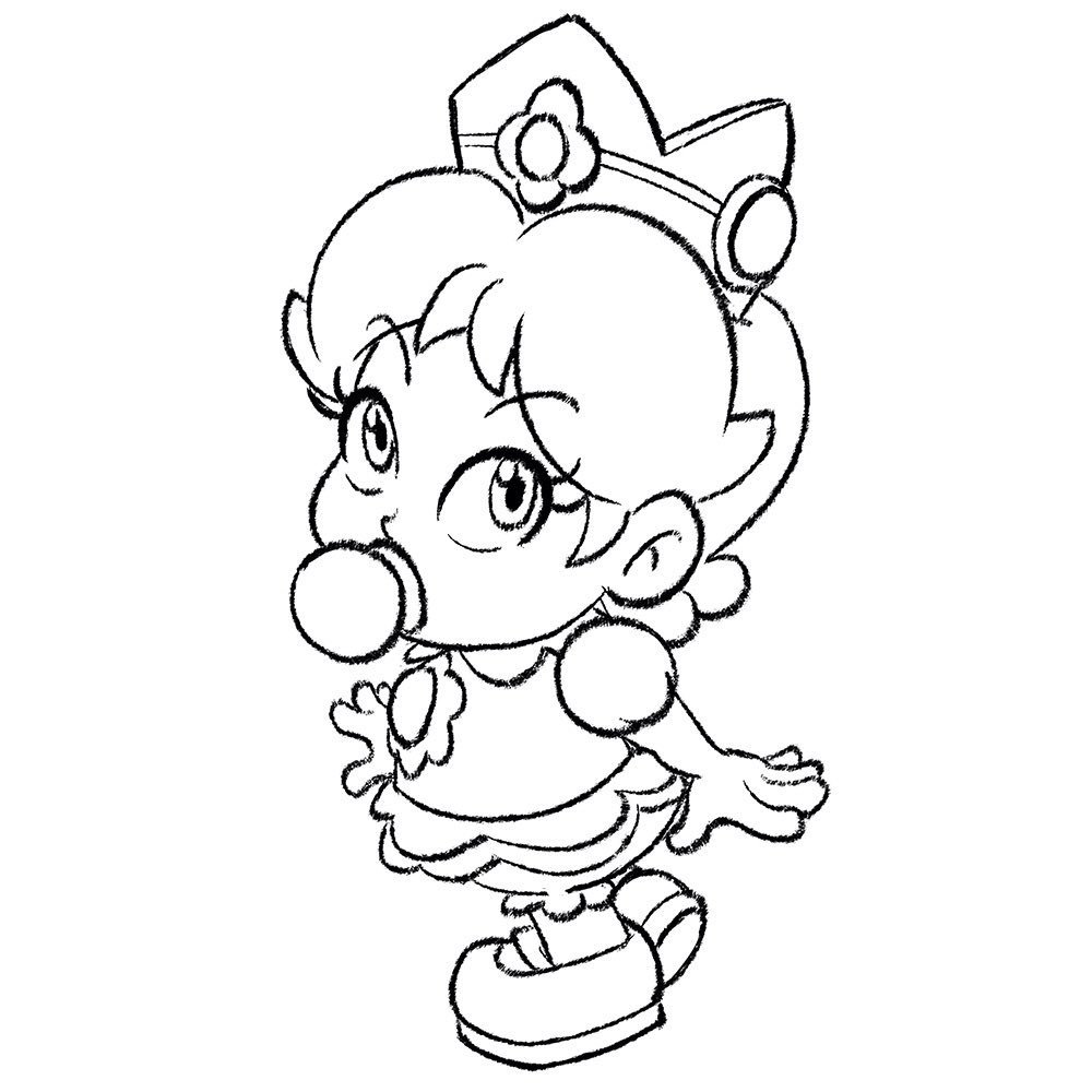 Princess Daisy Drawing at GetDrawings | Free download