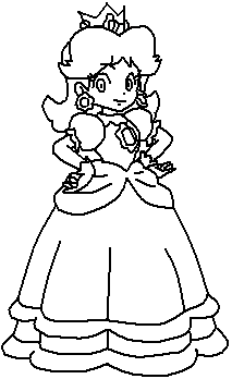 213x348 Princess Daisy Lineartplz Clr By Bms408