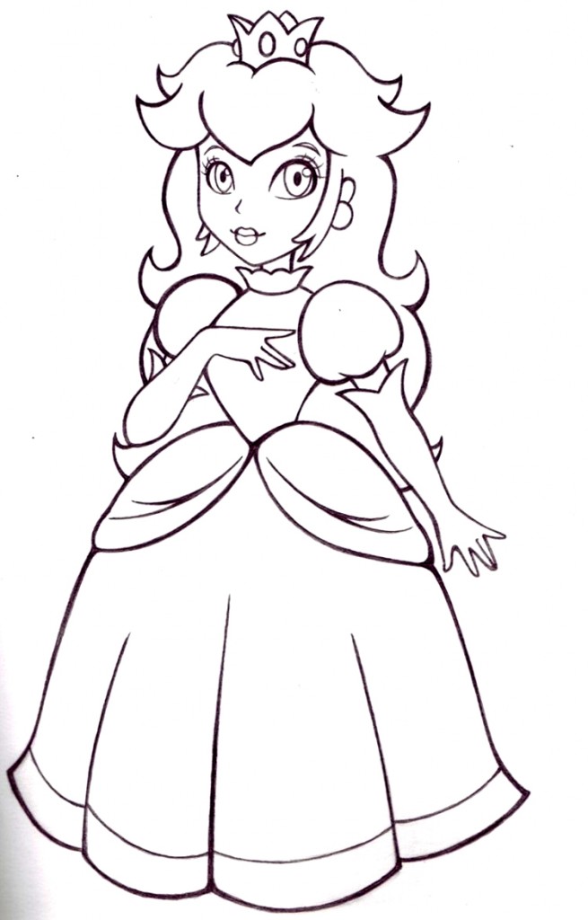 655x1024 Printable Princess Peach Coloring Pages Video Game Coloring