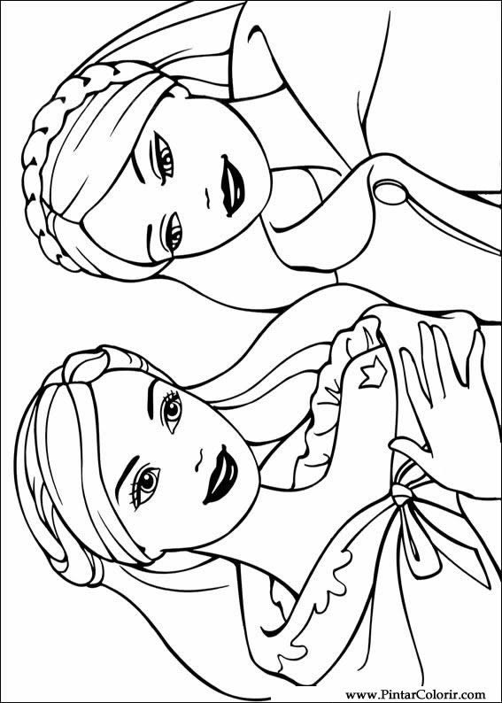 567x794 Drawings To Paint And Barbie Princess Coloring