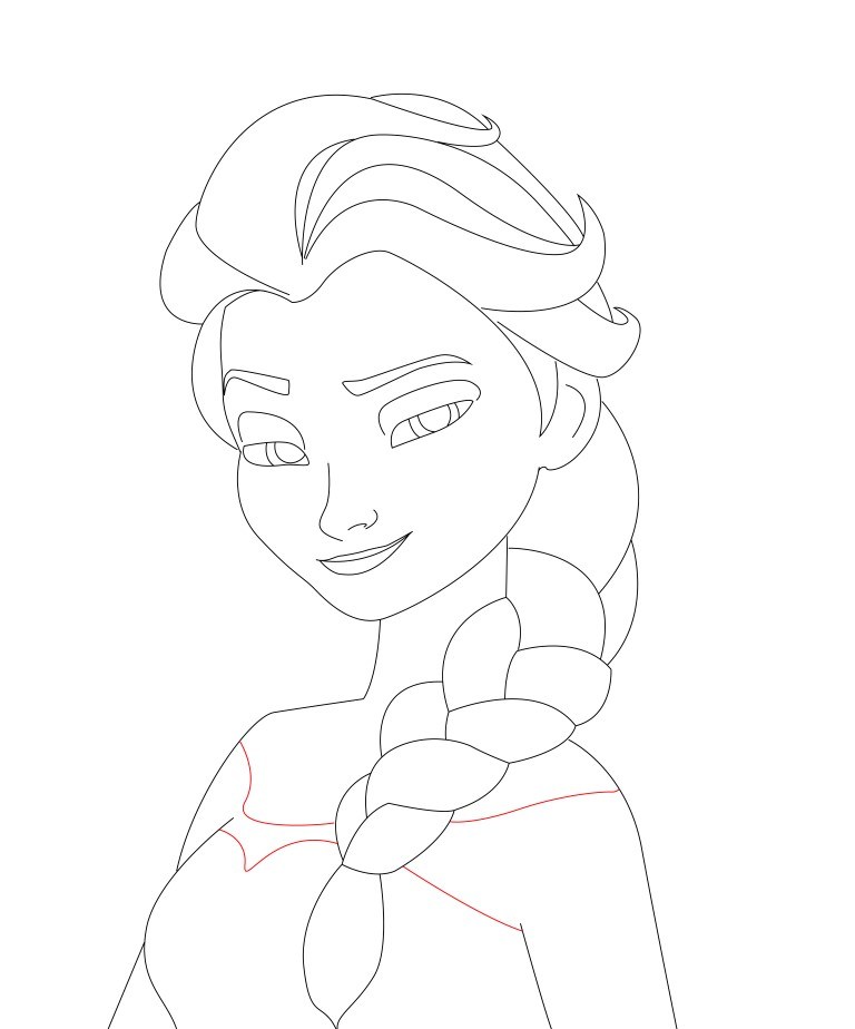 768x924 How To Draw Elsa From Frozen