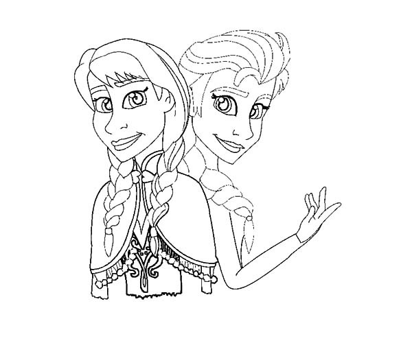 600x500 How To Draw Princess Anna And Queen Elsa Coloring Pages Best