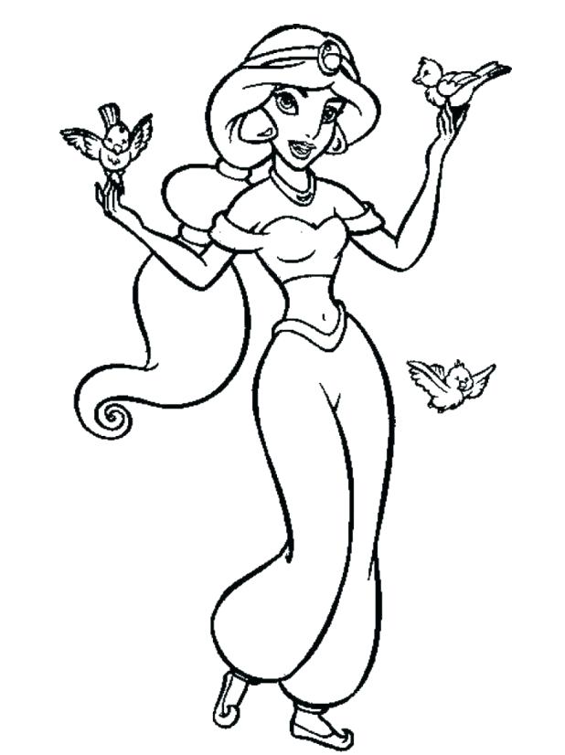 618x826 Jasmine Coloring Page Princess Jasmine Coloring Page Baby Pages