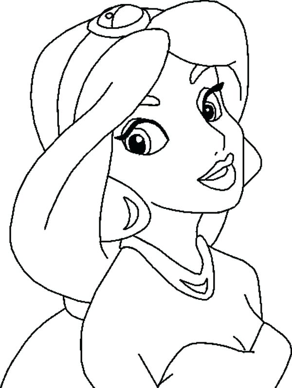 600x797 Jasmine Coloring Pages Coloring Pages And The Genie Princess