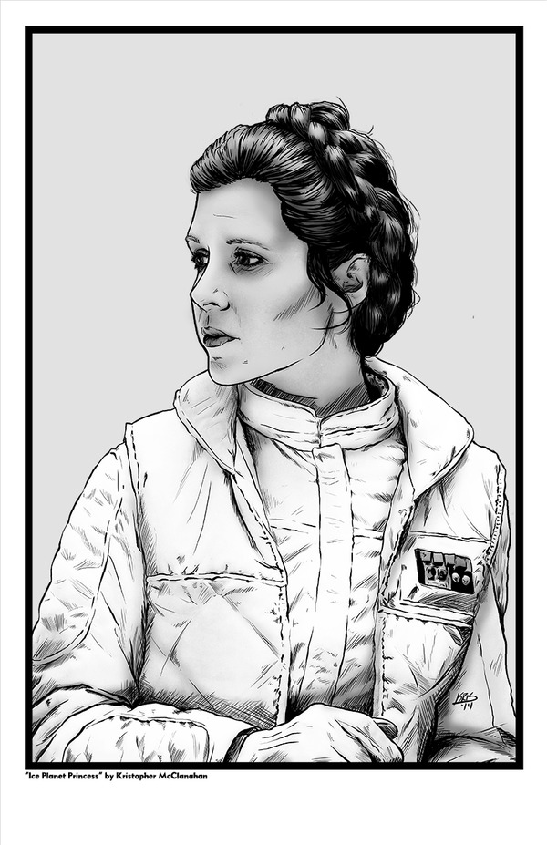 600x927 Star Wars Princess Leia Portrait