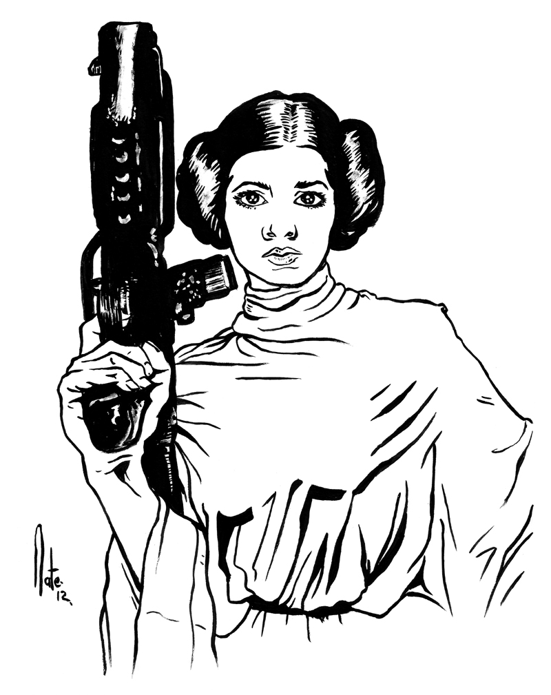 800x1009 Princess Leia Outline