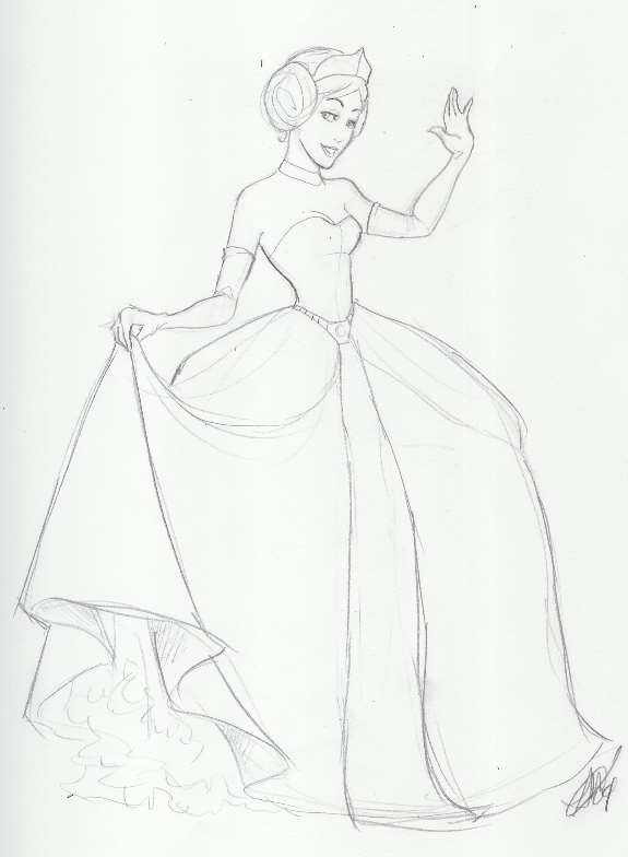 575x784 Disney Princess Leia By Tsukinoyagami