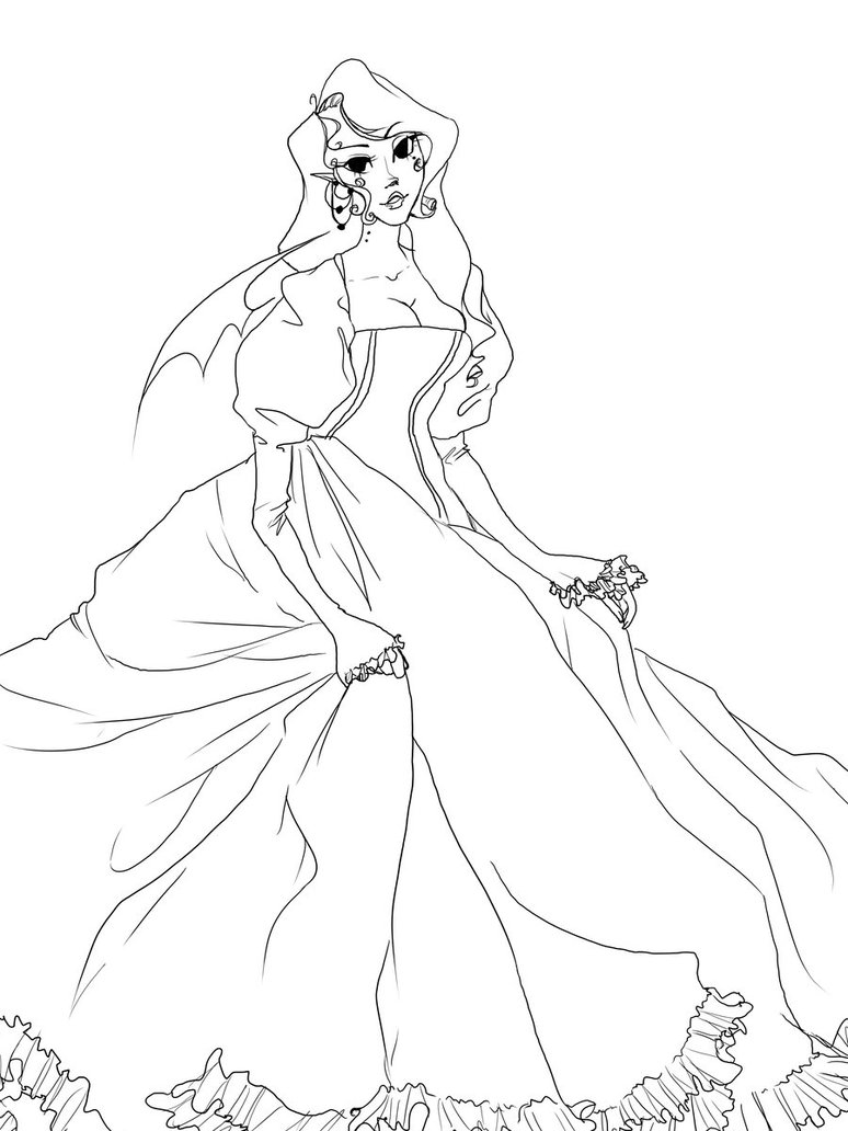 774x1032 Vampire Princess Line Art By Dark Sprinkles01