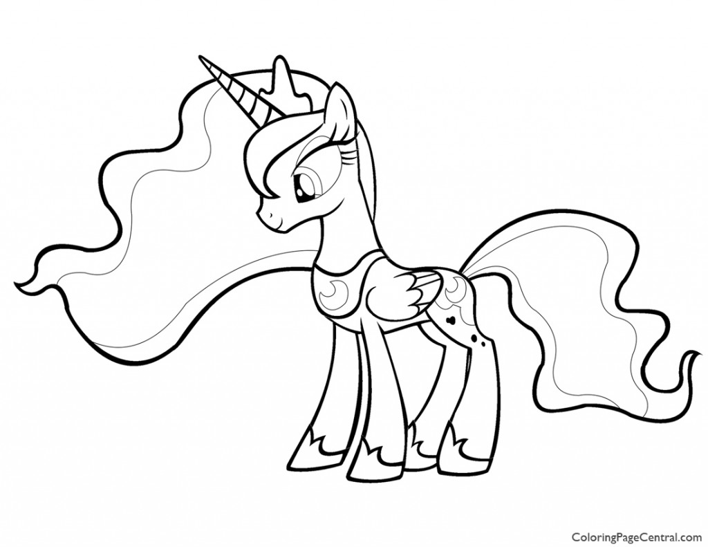 1024x791 My Little Pony Princess Luna 01 Coloring Page Coloring Page