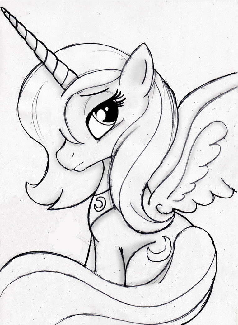 765x1043 Princess Luna Sketch
