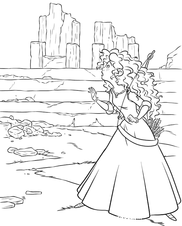 637x794 Brave Merida Coloring Pages